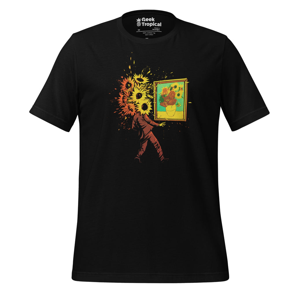 Sunflowers Van Gogh T-Shirt Geek Nerd Advertise to Meta Botany Print Design by Tobe Fonseca