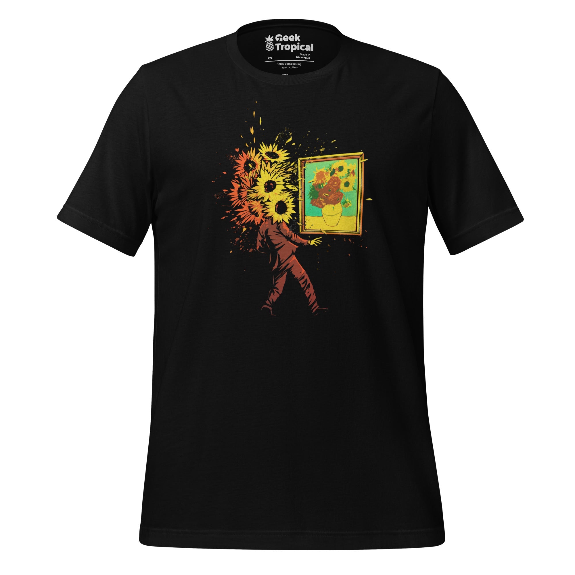 Sunflowers Van Gogh T-Shirt Geek Nerd Advertise to Meta Botany Print Design by Tobe Fonseca