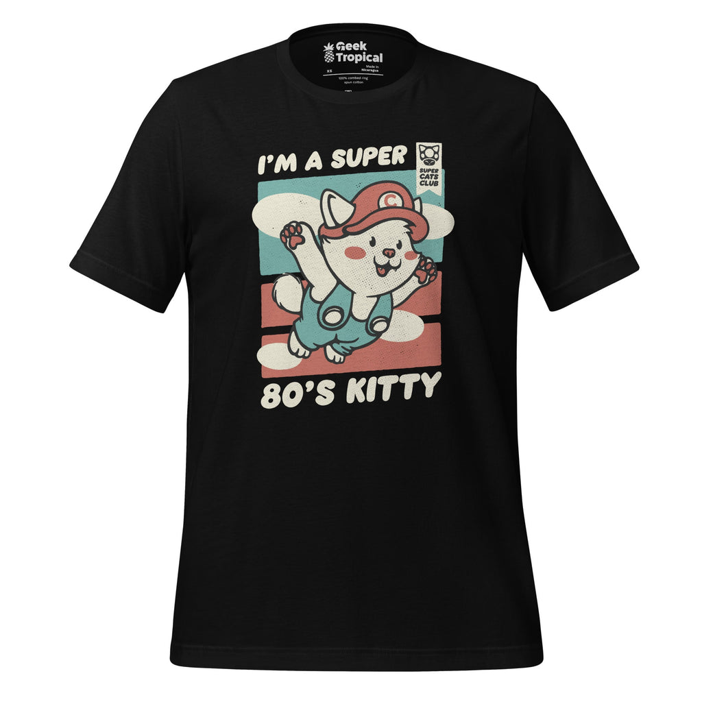 Vintage Kitty Video Game T-Shirt Geek Nerd Advertise to Meta Animal Patterns Design by Tobe Fonseca