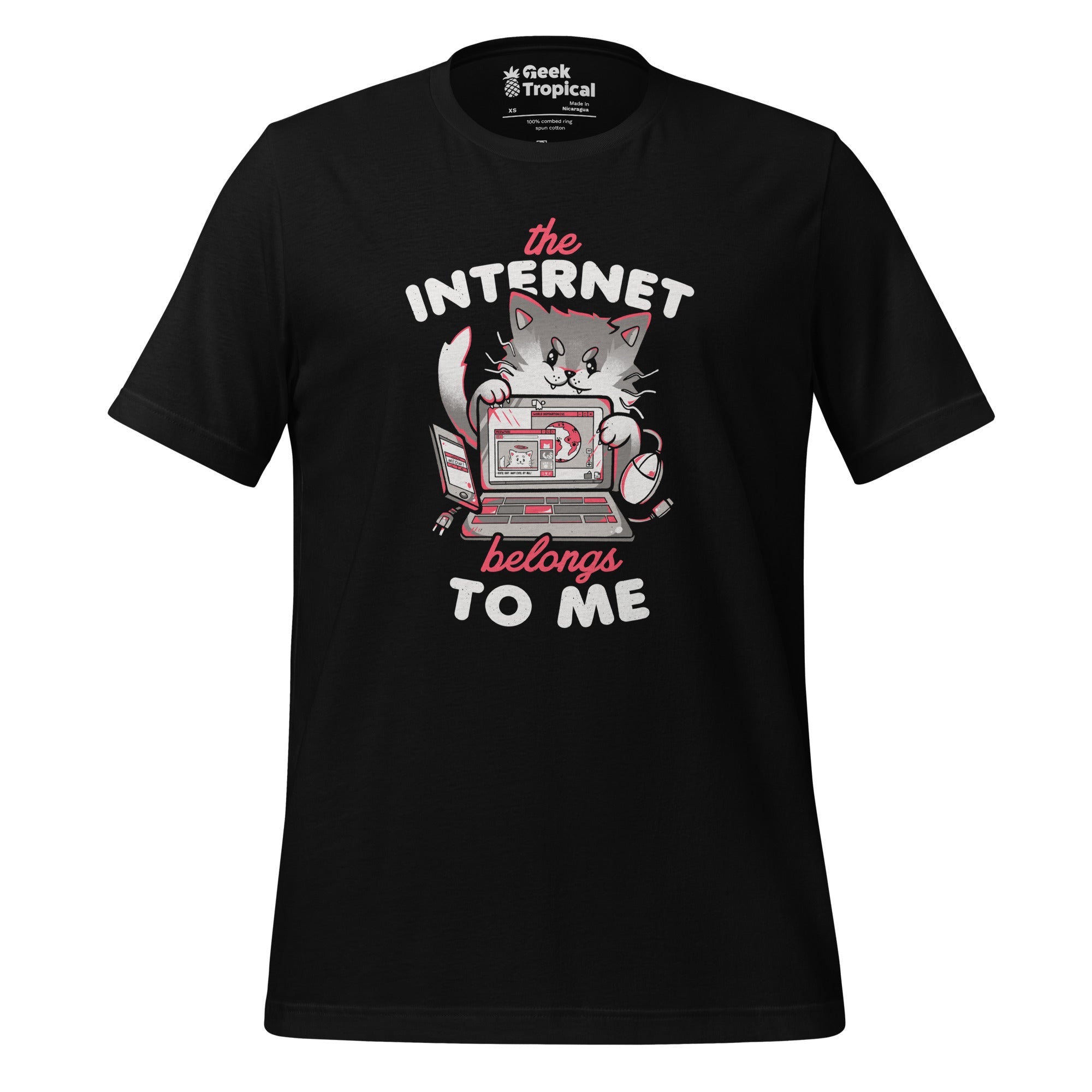 The Internet Belongs to Cats T-Shirt Geek Nerd Advertise to Meta Animal Patterns computer print