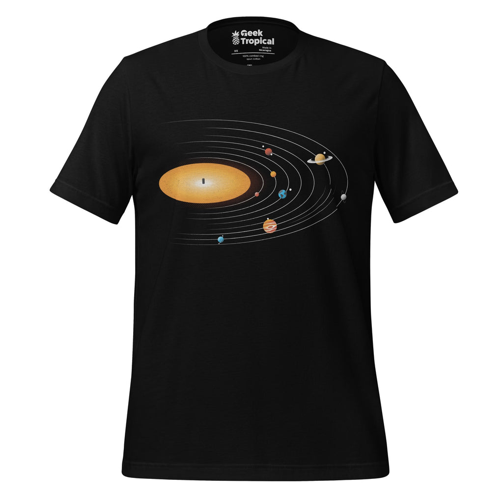 Solar System Vinyl Music T-Shirt Geek Nerd Advertise to Meta Design by Tobe Fonseca FLOW DESC WRITING