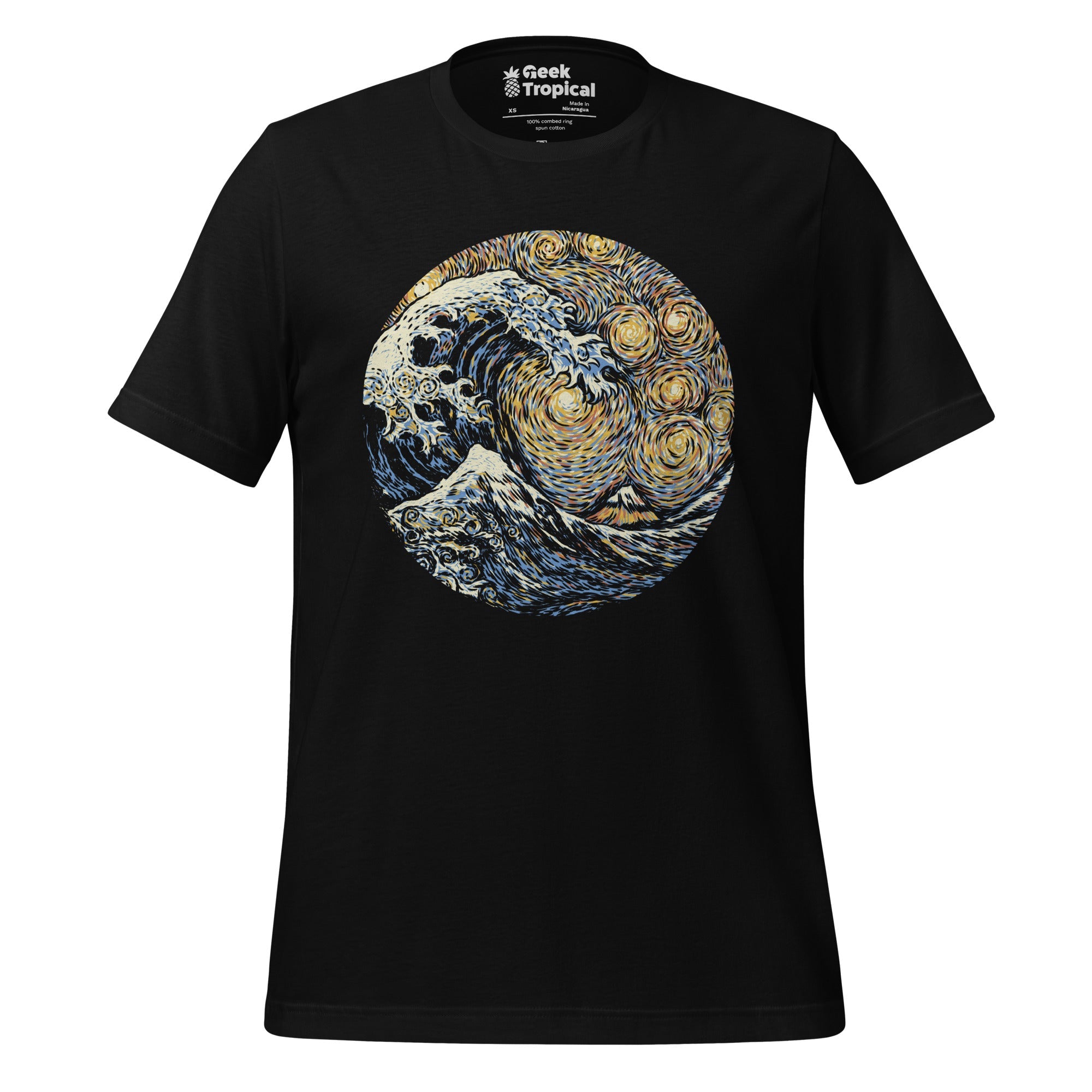 Kanagawa Wave The Starry Night T-Shirt Geek Nerd Advertise to Meta Anime Design by Tobe Fonseca