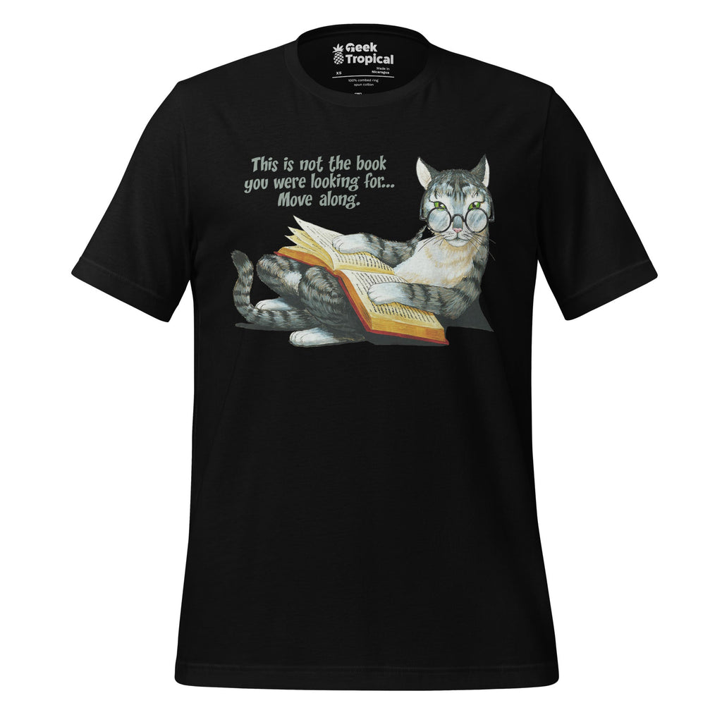 Grey Cat Reading T-Shirt 4