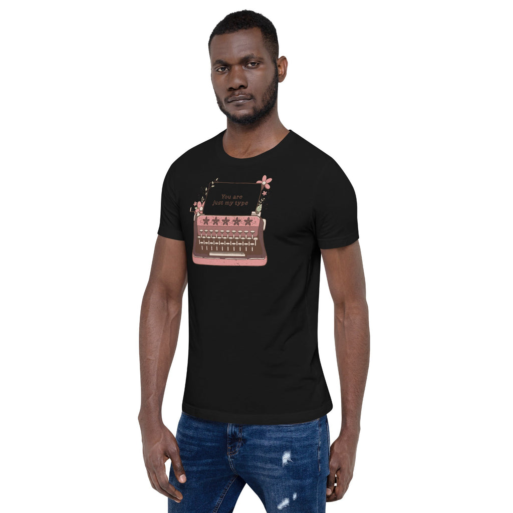 You Are Just My Type Floral Typewriter T-Shirt Geek Nerd Advertise to Meta Design by Tobe Fonseca FLOW DESC WRITING