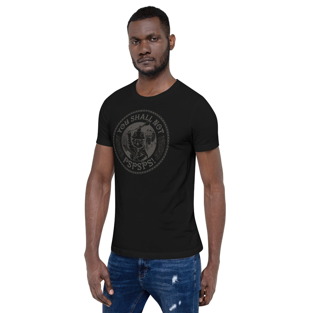 You Shall Not Pspsps Funny Cat T-Shirt Geek Nerd Advertise to Meta Animal Patterns Design by Tobe Fonseca