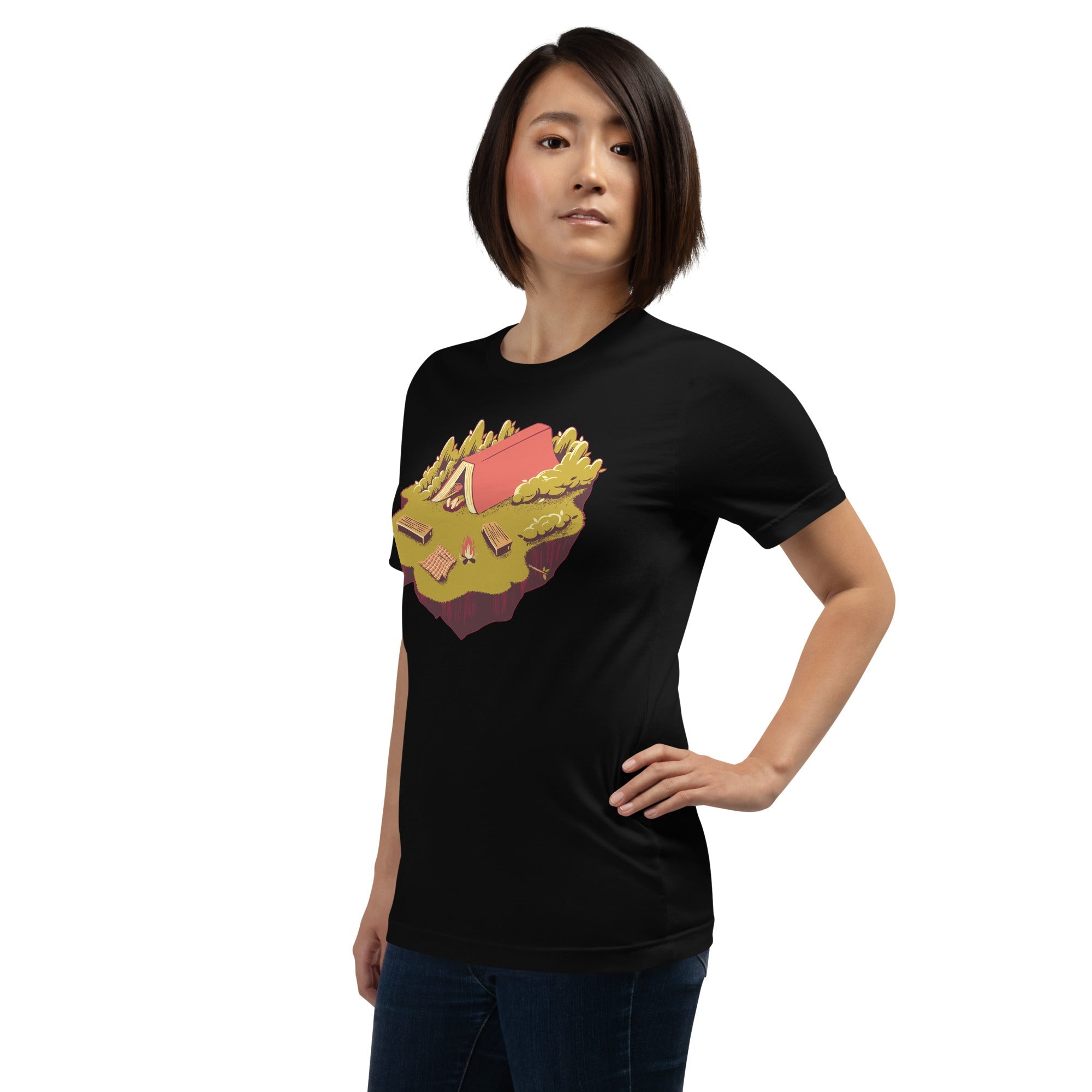 The Best Vacation Reading Book Camping T-Shirt Geek Nerd Advertise to Meta Book Prints Design by Tobe Fonseca