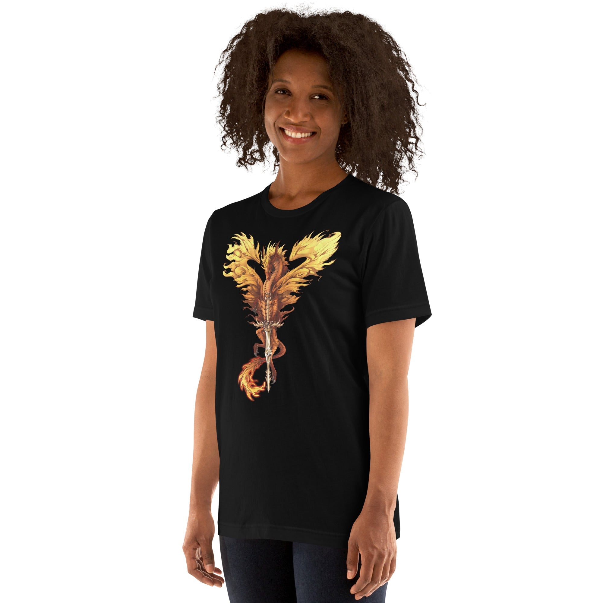 Dragonblade FLAMEBLADE T-Shirt Geek Nerd Advertise to Meta Design by Ruth Thompson Fantasy Prints