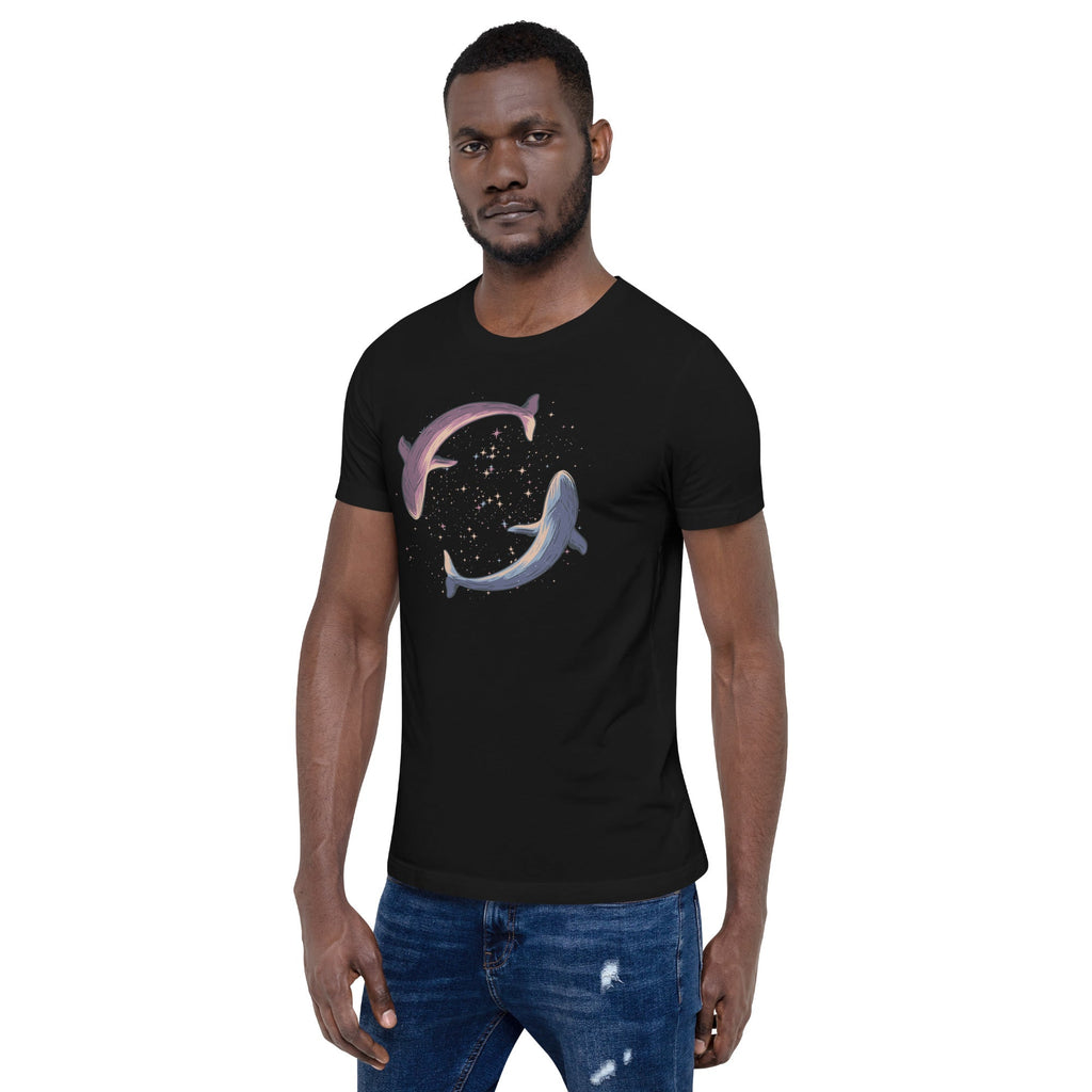 Stars of Sea Whale Astronaut T-Shirt Geek Nerd Advertise to Meta Animal Patterns Design by Tobe Fonseca