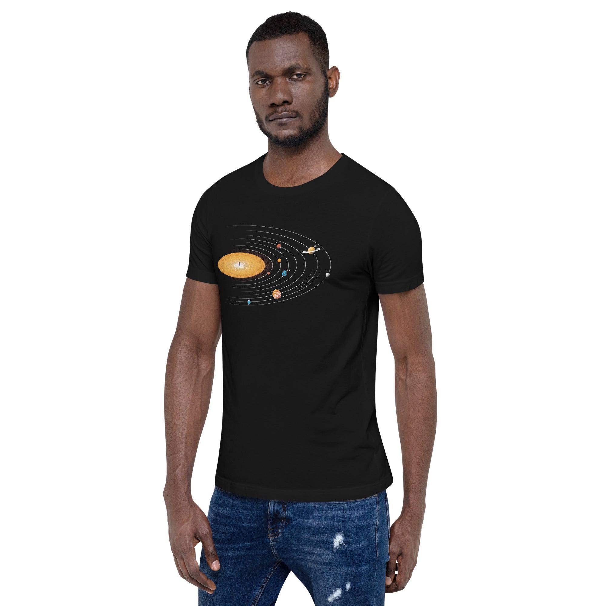 Solar System Vinyl Music T-Shirt Geek Nerd Advertise to Meta Design by Tobe Fonseca FLOW DESC WRITING