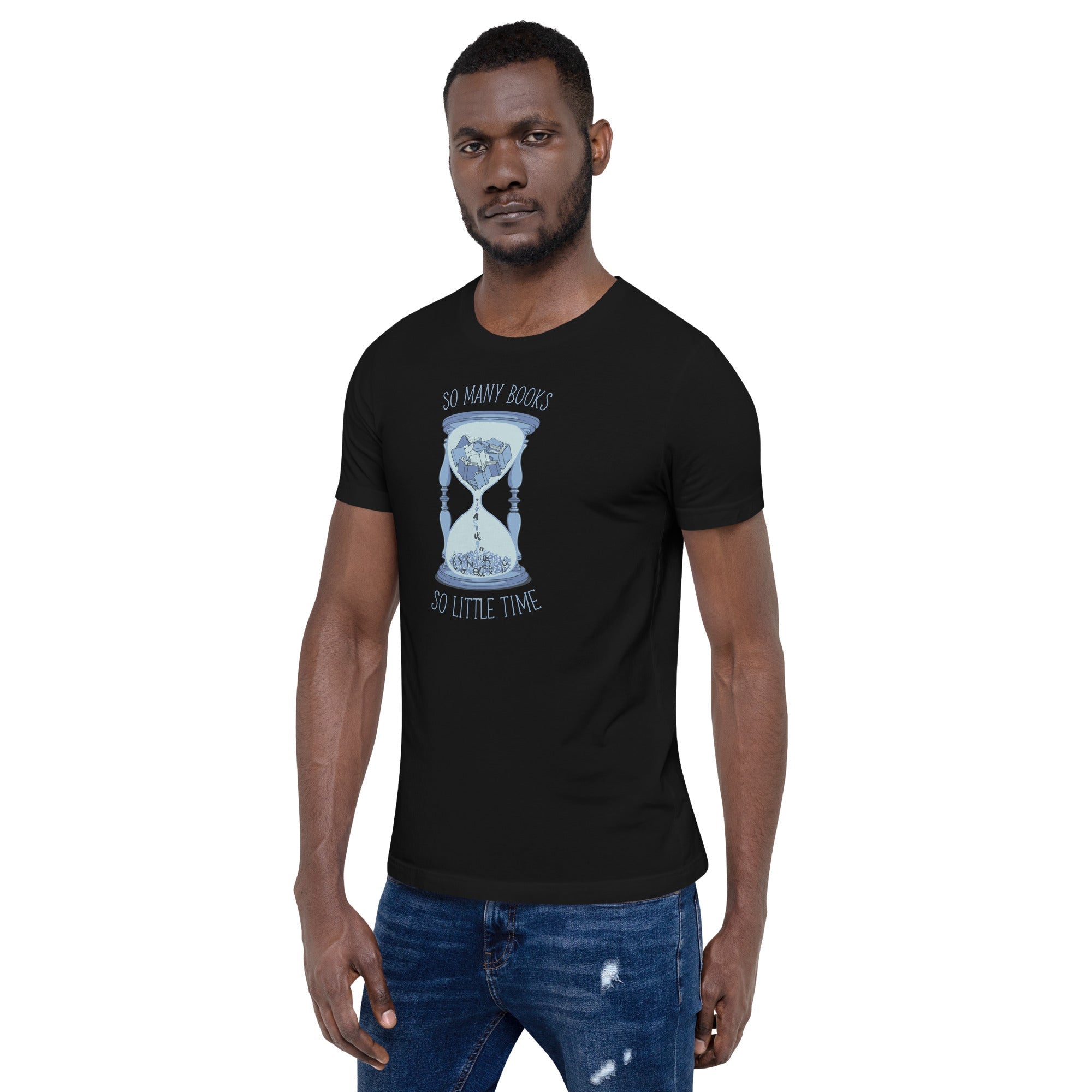 So Many Books, So Little Time T-Shirt Geek Nerd Advertise to Meta Book Prints Design by Tobe Fonseca