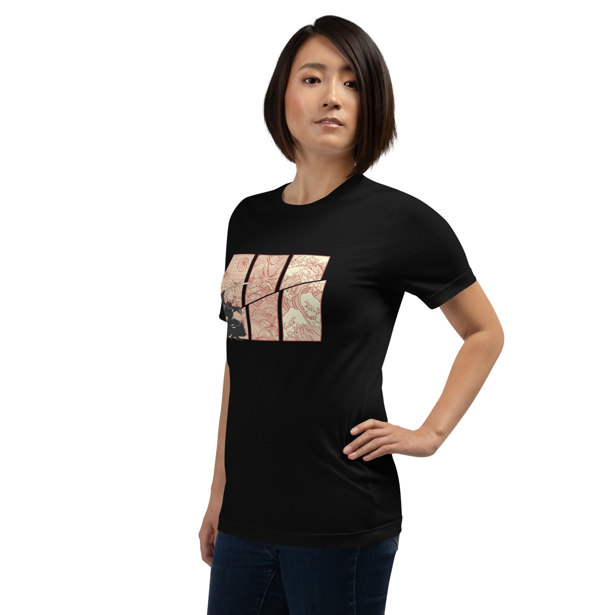 Japanese Samurai Kanagawa Wave T-Shirt Geek Nerd Advertise to Meta Anime Design by Tobe Fonseca