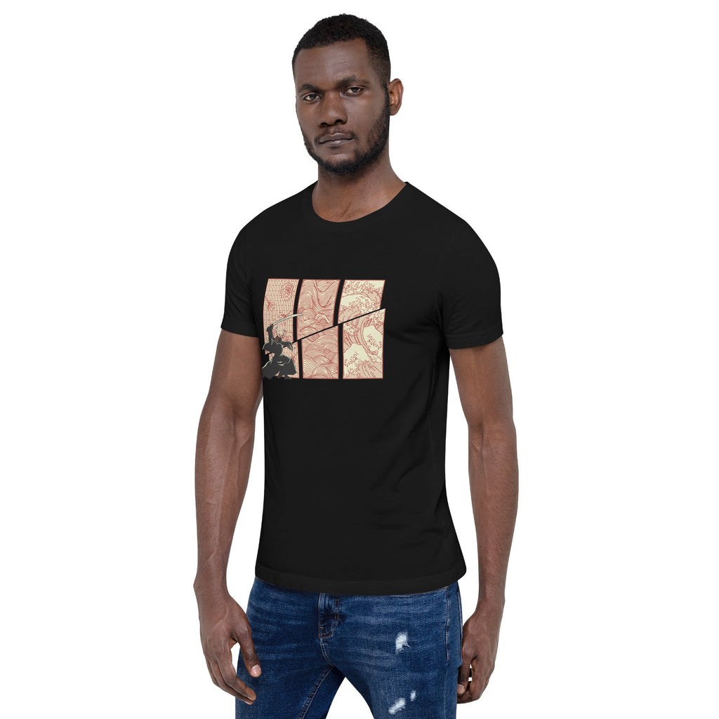 Japanese Samurai Kanagawa Wave T-Shirt Geek Nerd Advertise to Meta Anime Design by Tobe Fonseca