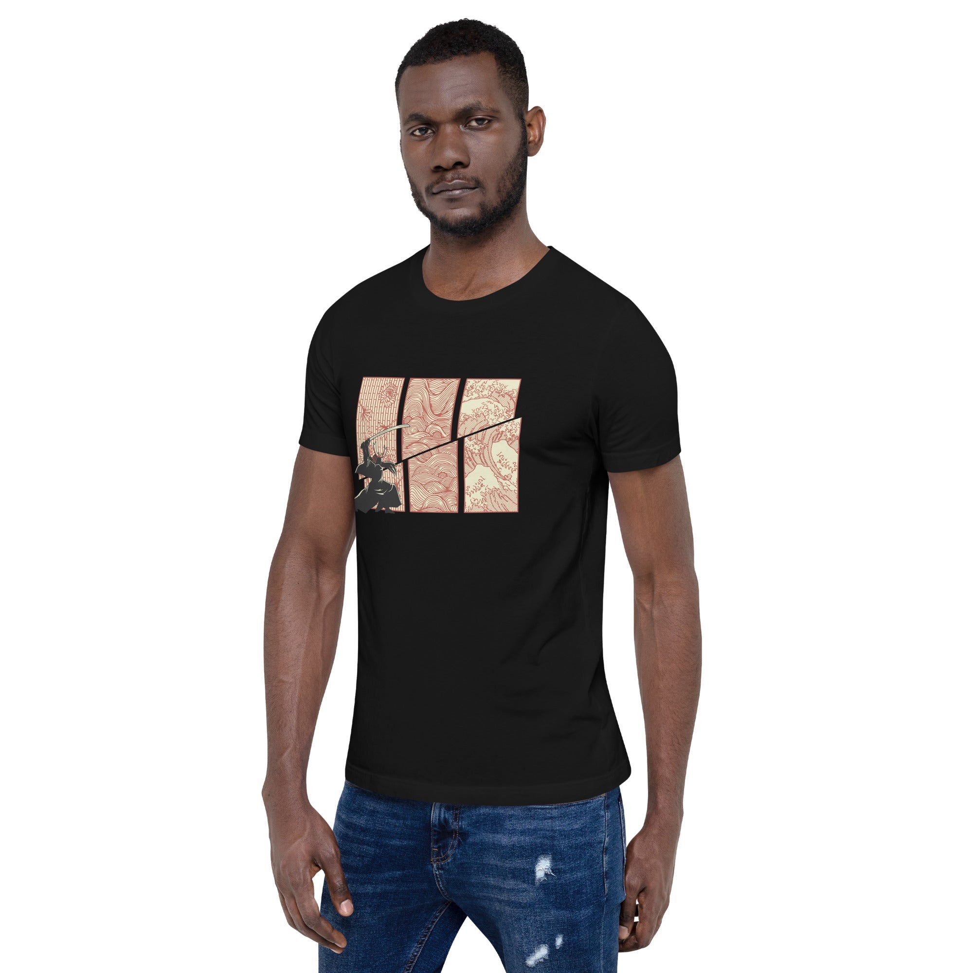 Japanese Samurai Kanagawa Wave T-Shirt Geek Nerd Advertise to Meta Anime Design by Tobe Fonseca
