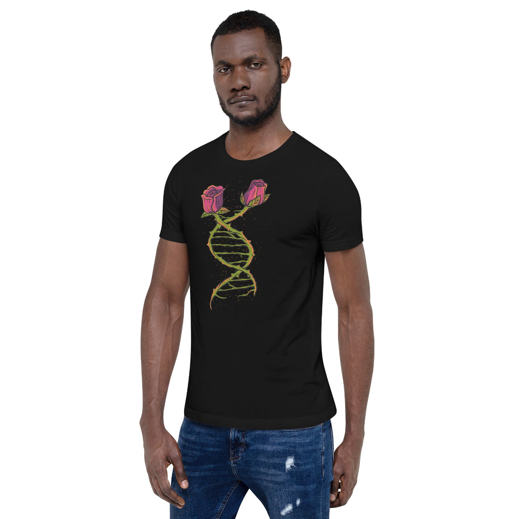 Flower DNA T-Shirt Geek Nerd Advertise to Meta Botany Print Design by Tobe Fonseca