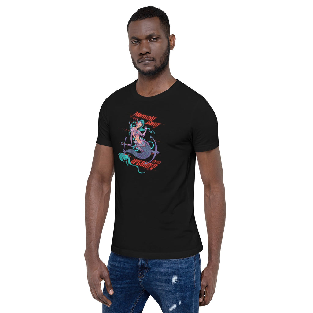 Cyberpunk Mermaid T-Shirt Geek Nerd Advertise to Meta computer print Design by Tobe Fonseca