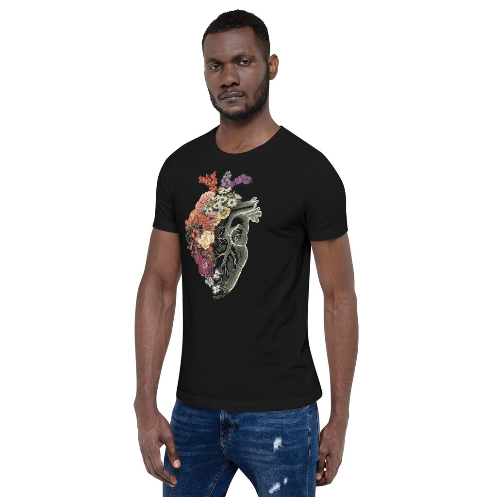Flower Heart Spring Halftones T-Shirt Geek Nerd Advertise to Meta Botany Print Design by Tobe Fonseca
