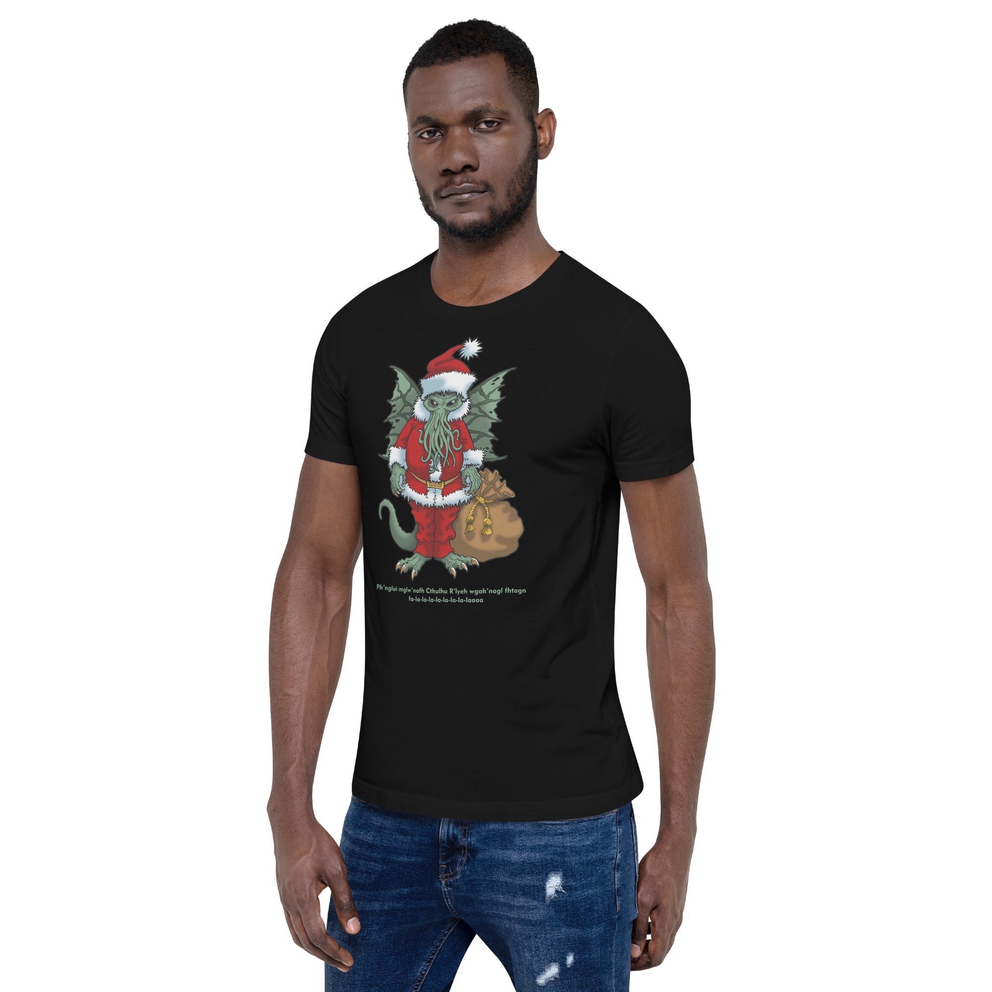 Cthulhu Santa T-Shirt Geek Nerd Advertise to Meta Christmas Print Fantasy Prints