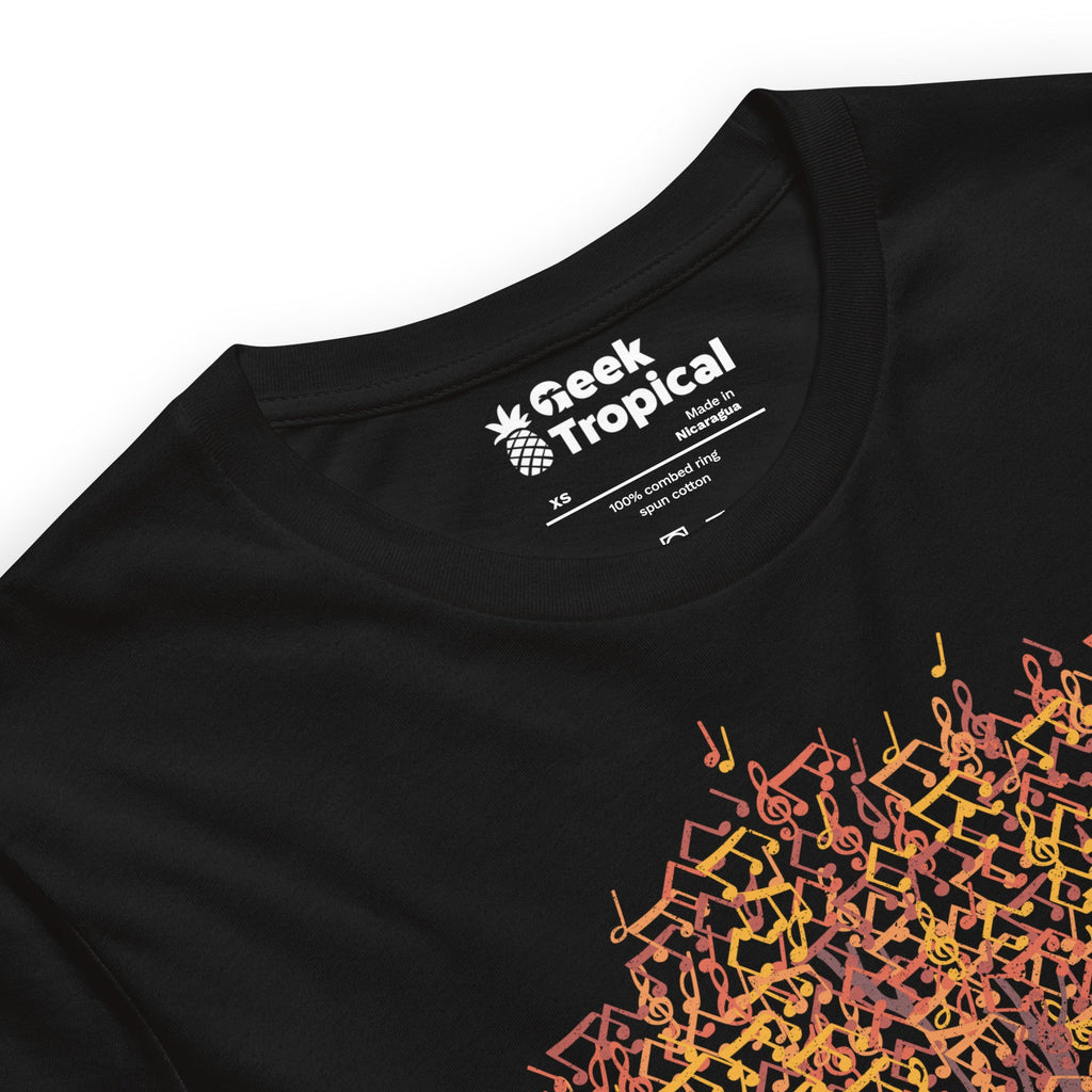 Tree Musical Notes Autumn Song T-Shirt Geek Nerd Advertise to Meta Botany Print Design by Tobe Fonseca