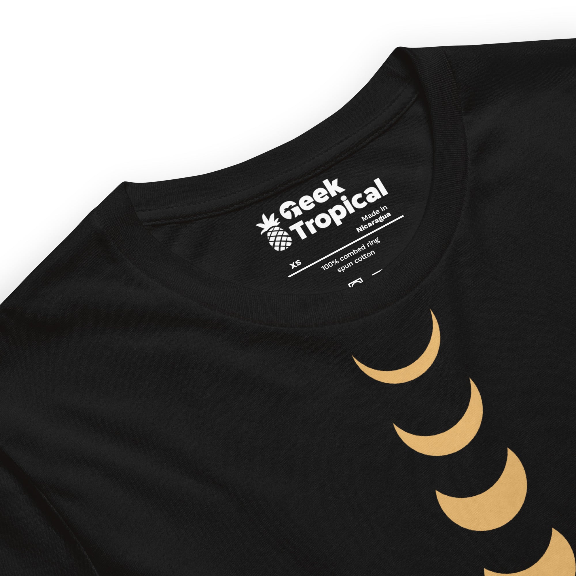 Cat And Moon 2 T-Shirt Geek Nerd Advertise to Meta Animal Patterns Design by Episodic Drawing