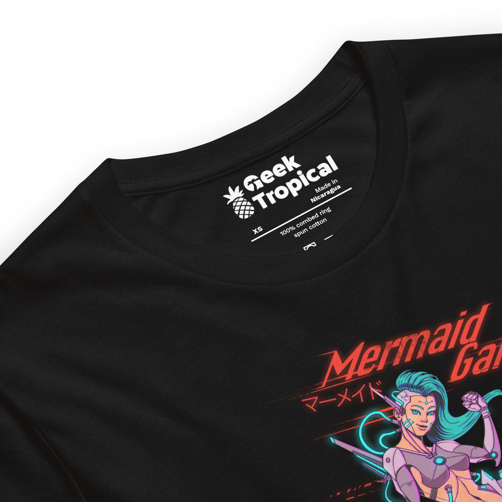 Cyberpunk Mermaid T-Shirt Geek Nerd Advertise to Meta computer print Design by Tobe Fonseca