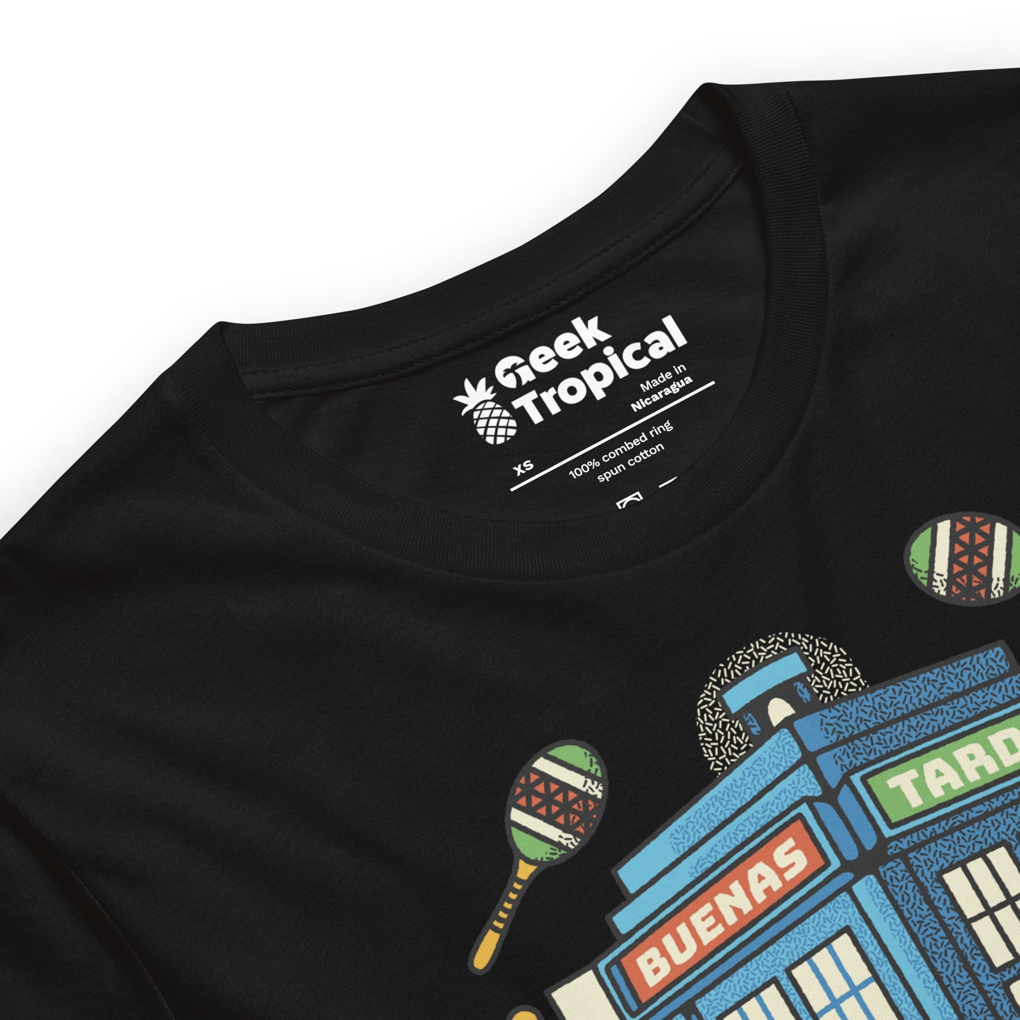 Buenas Tardis Travel Time T-Shirt Geek Nerd Advertise to Meta Design by Tobe Fonseca Fantasy Prints