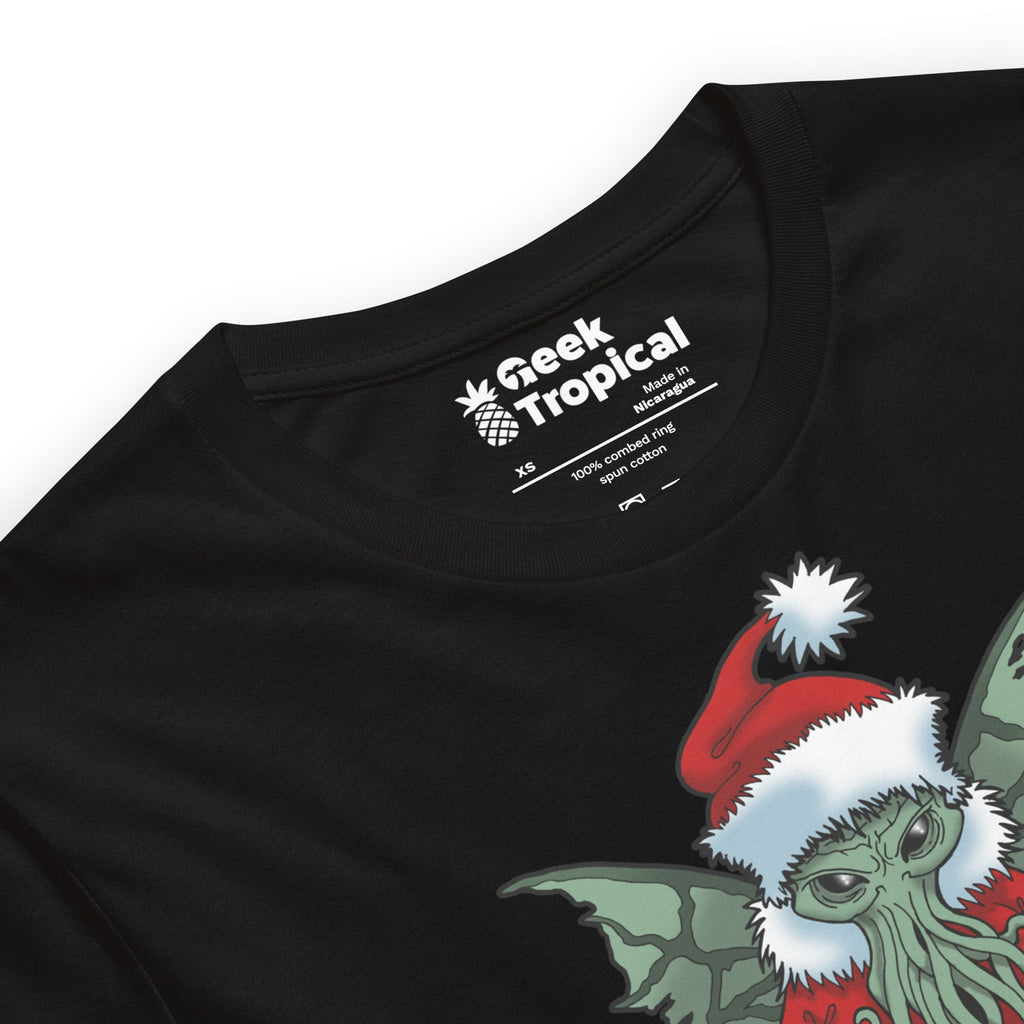 Cthulhu Santa T-Shirt Geek Nerd Advertise to Meta Christmas Print Fantasy Prints