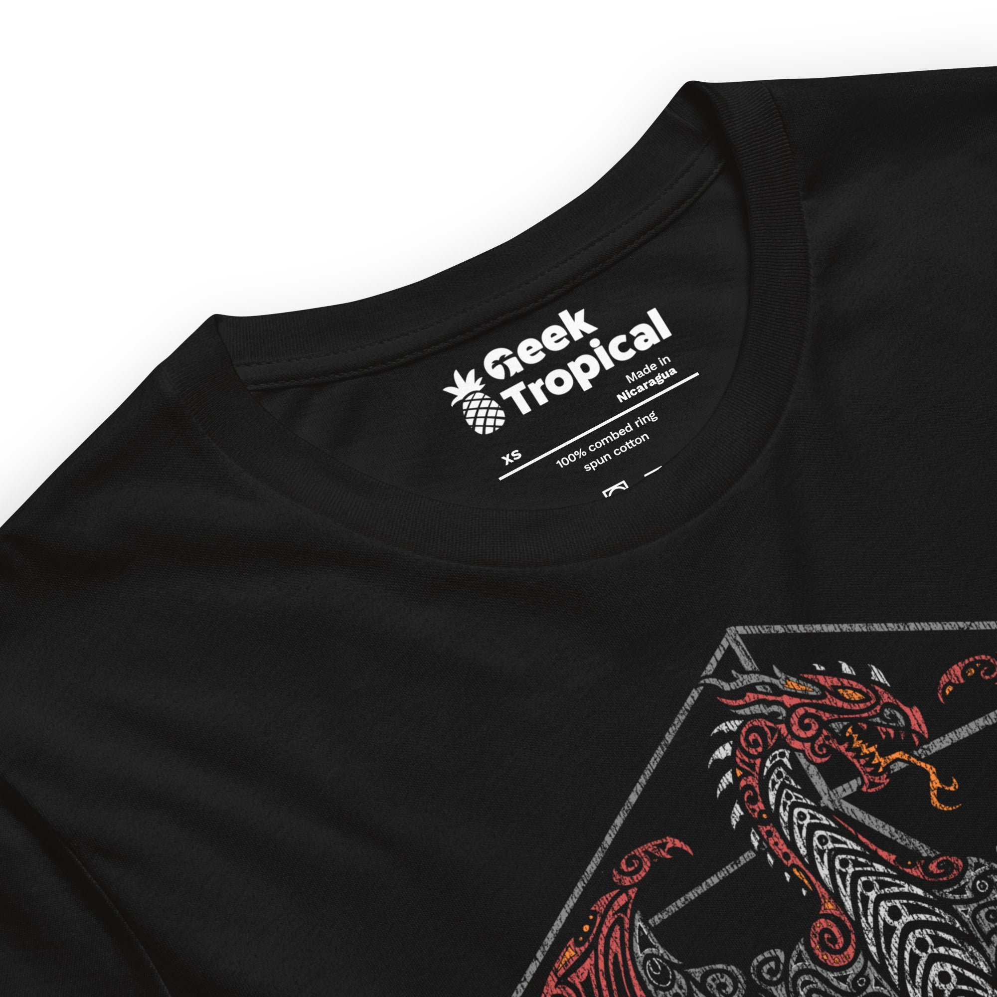 Tribal Dragon D20 T-Shirt Geek Nerd Advertise to Meta dnd & rpg print Fantasy Prints
