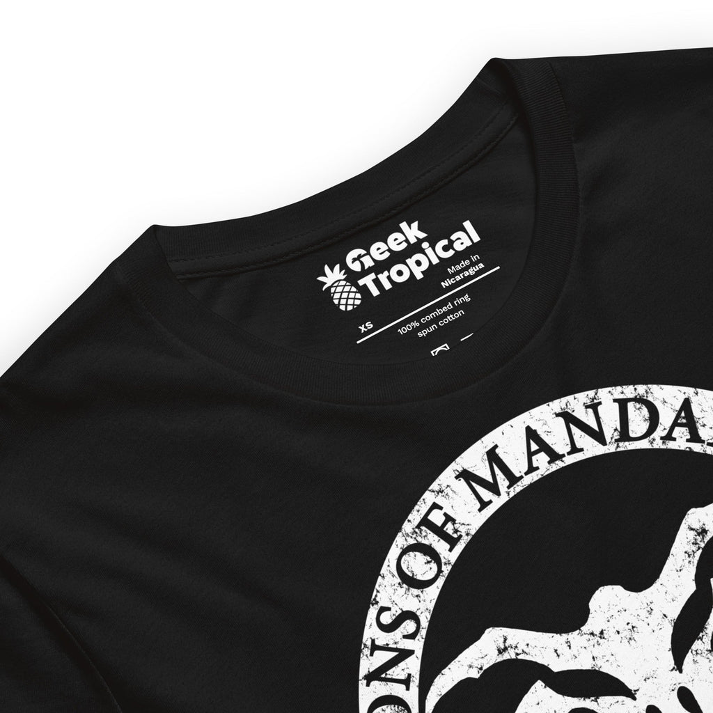 Sons of Mandalore T-Shirt Geek Nerd Advertise to Meta Fantasy Prints FLOW DESC WRITING