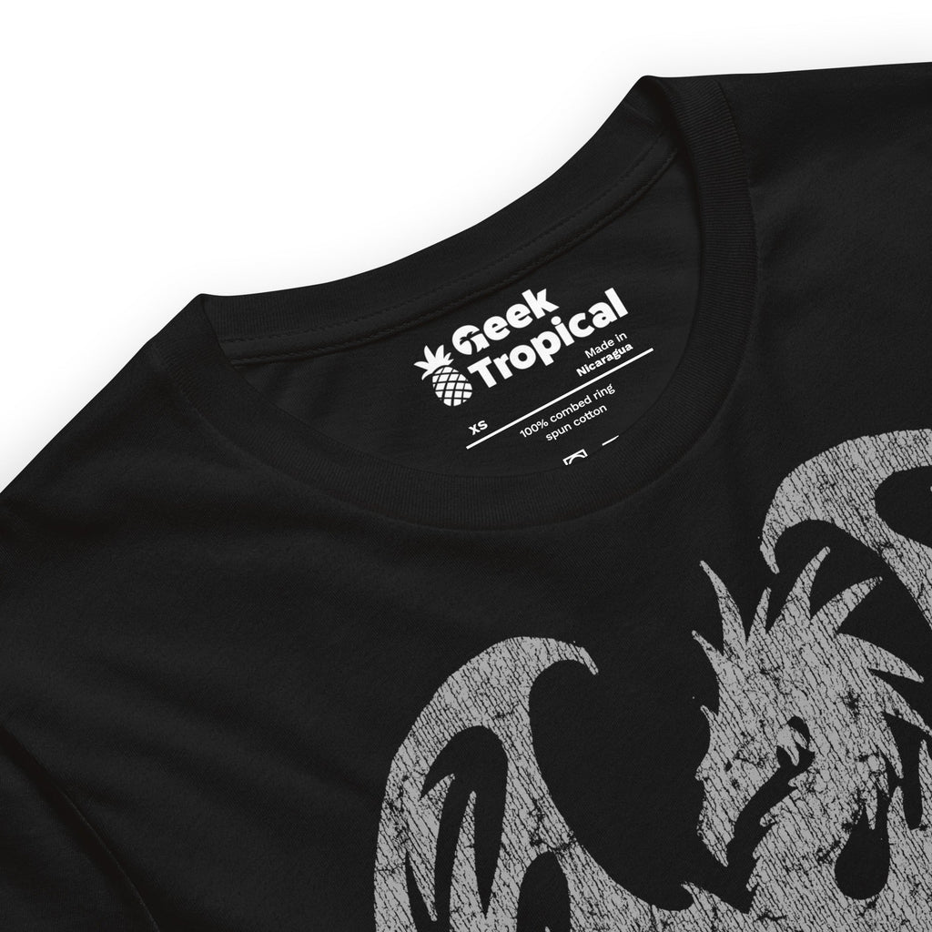 Oversized Dragon Shadow T-Shirt Geek Nerd Advertise to Meta Fantasy Prints FLOW DESC WRITING