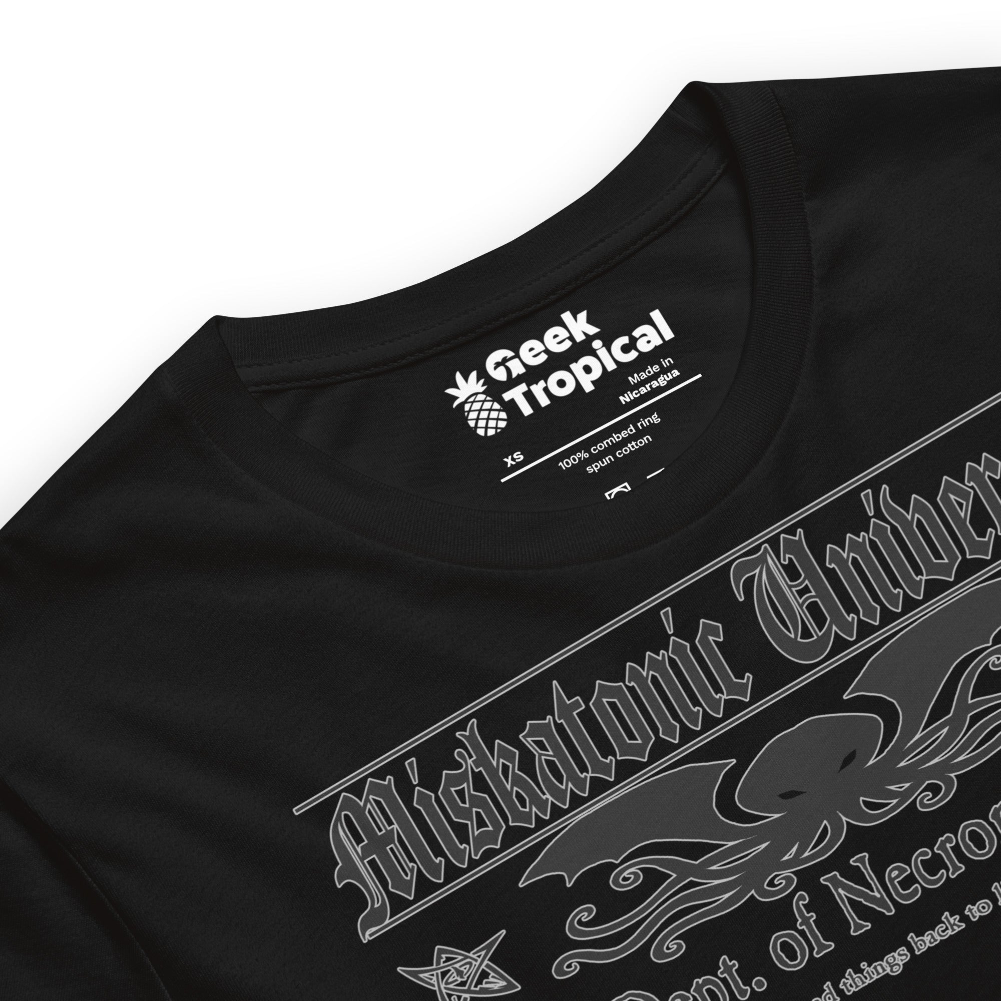 Miskatonic University Dept Necromancy T-Shirt Geek Nerd Advertise to Meta Book Prints Fantasy Prints