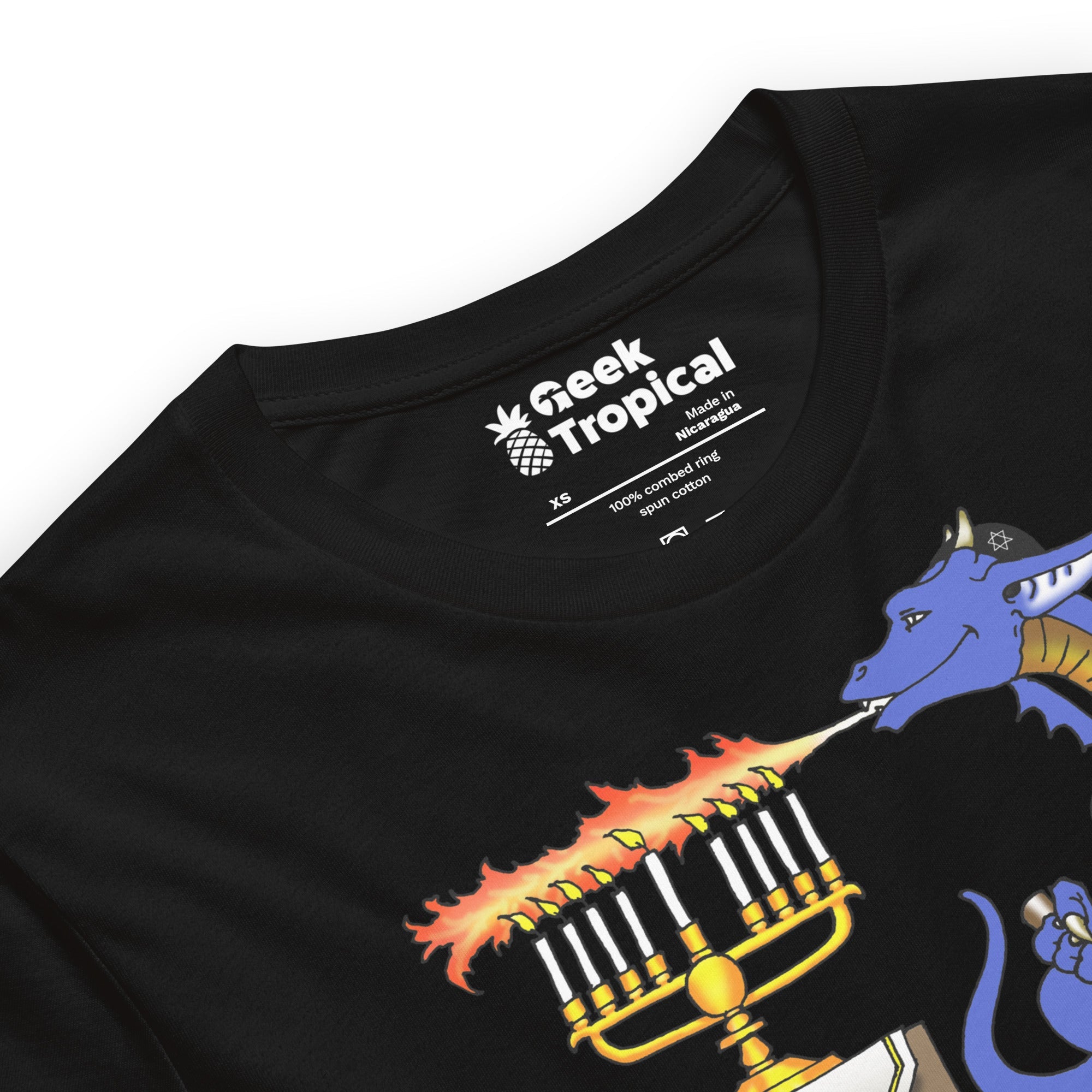 Menorah Dragon T-Shirt Geek Nerd Advertise to Meta Christmas Print Fantasy Prints