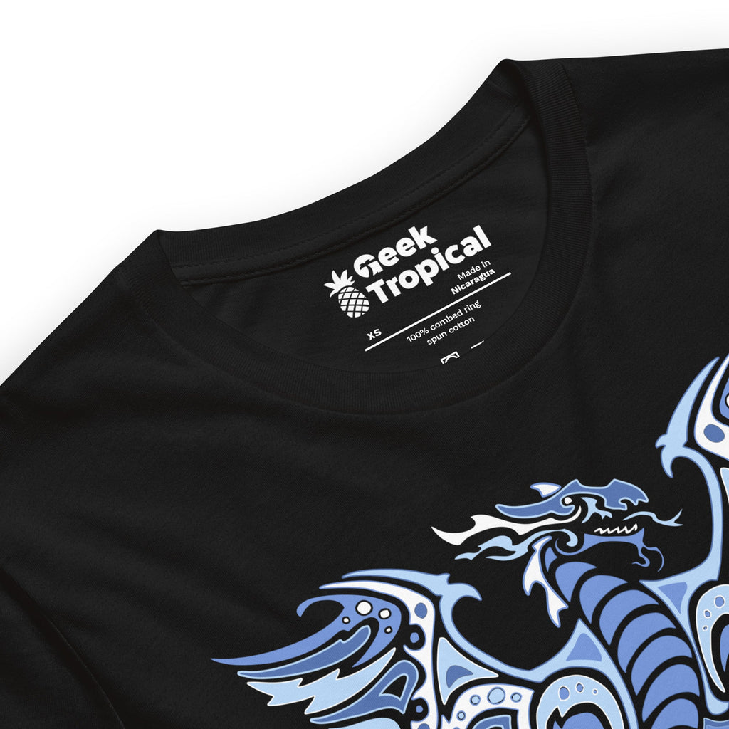Ice Tribal Dragon T-Shirt Geek Nerd Advertise to Meta Fantasy Prints FLOW DESC WRITING