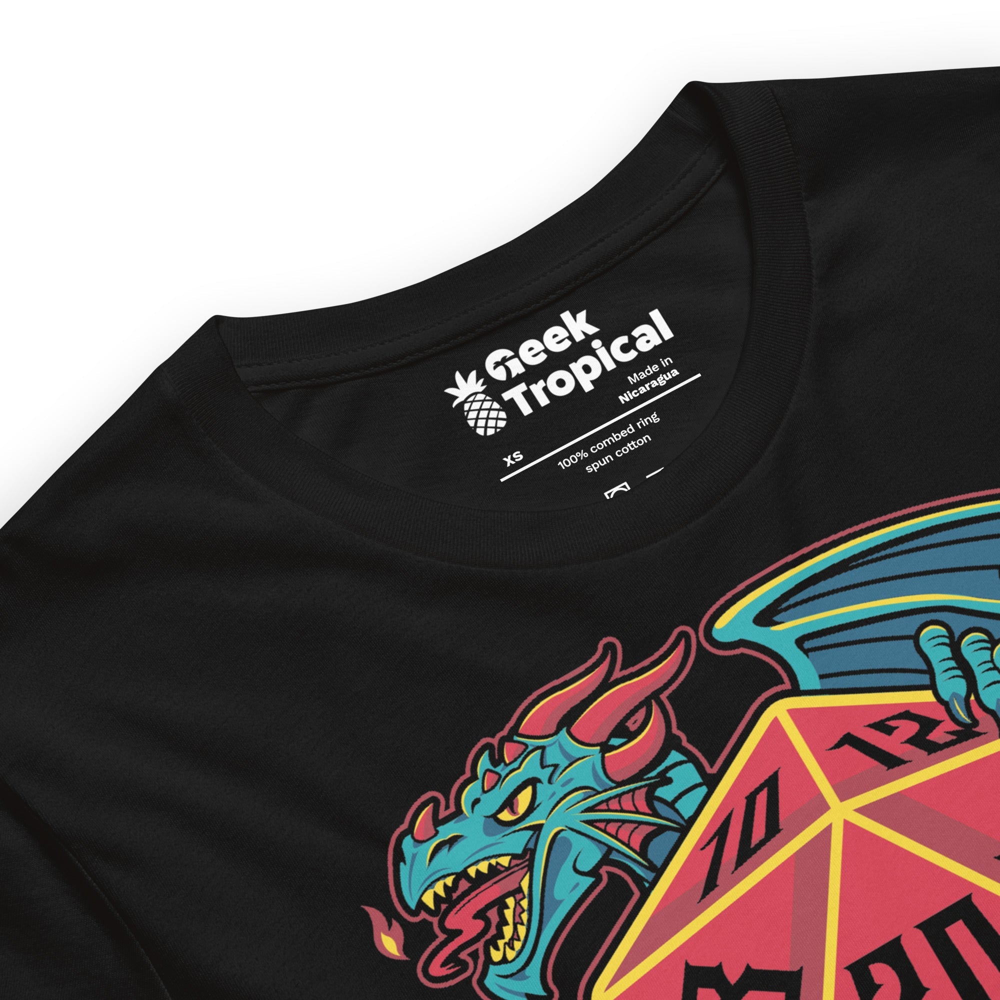 D20 Dice Dragon T-Shirt Geek Nerd Advertise to Meta board game print dnd & rpg print
