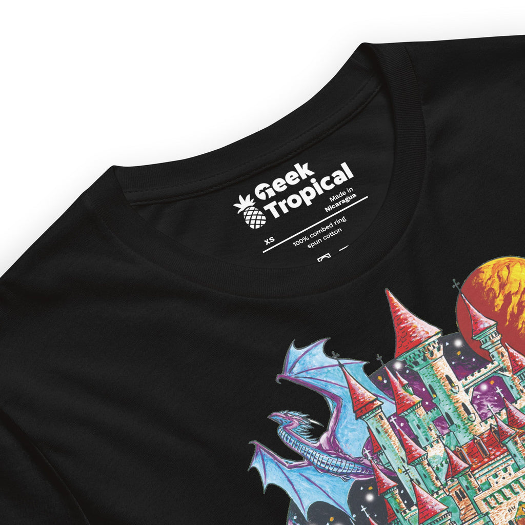 Castle Space City T-Shirt Geek Nerd Advertise to Meta Fantasy Prints FLOW DESC WRITING