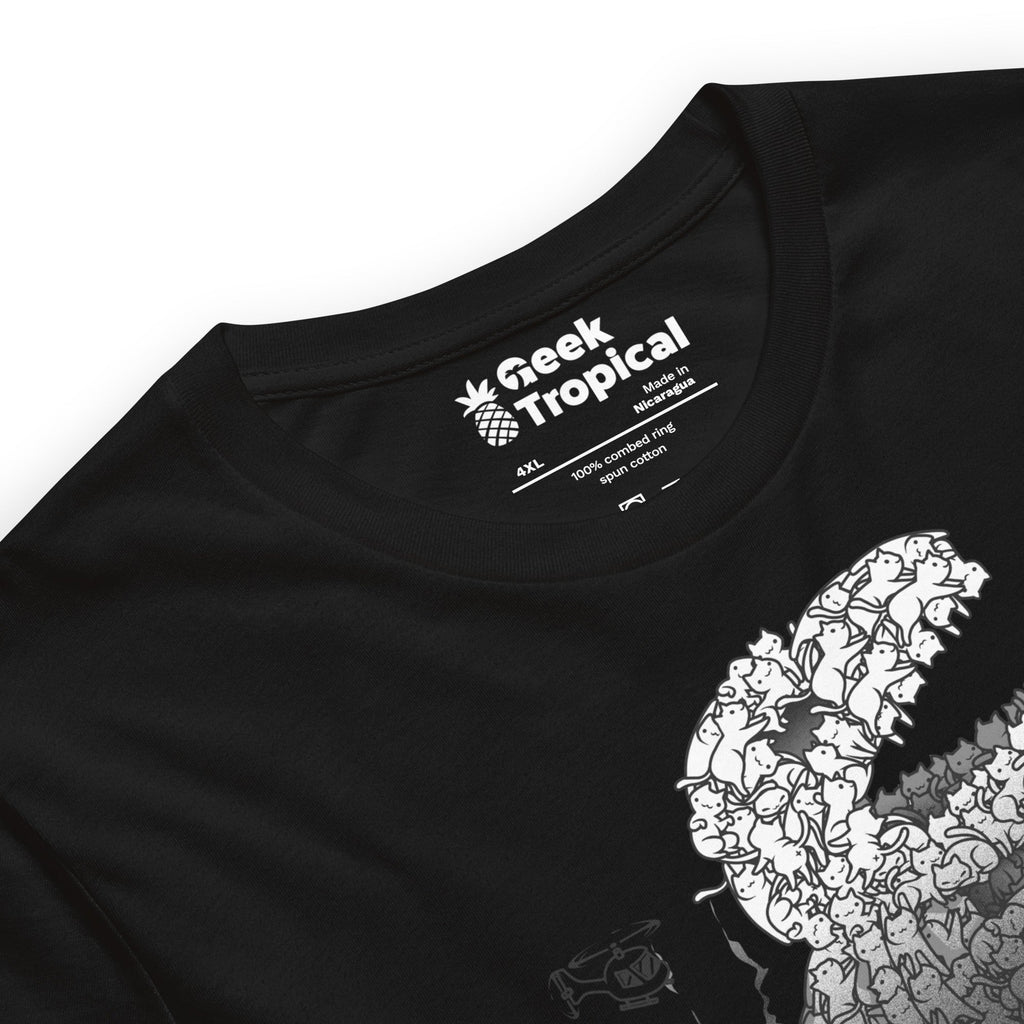 Catzilla T-Shirt Geek Nerd Advertise to Meta Animal Patterns Anime