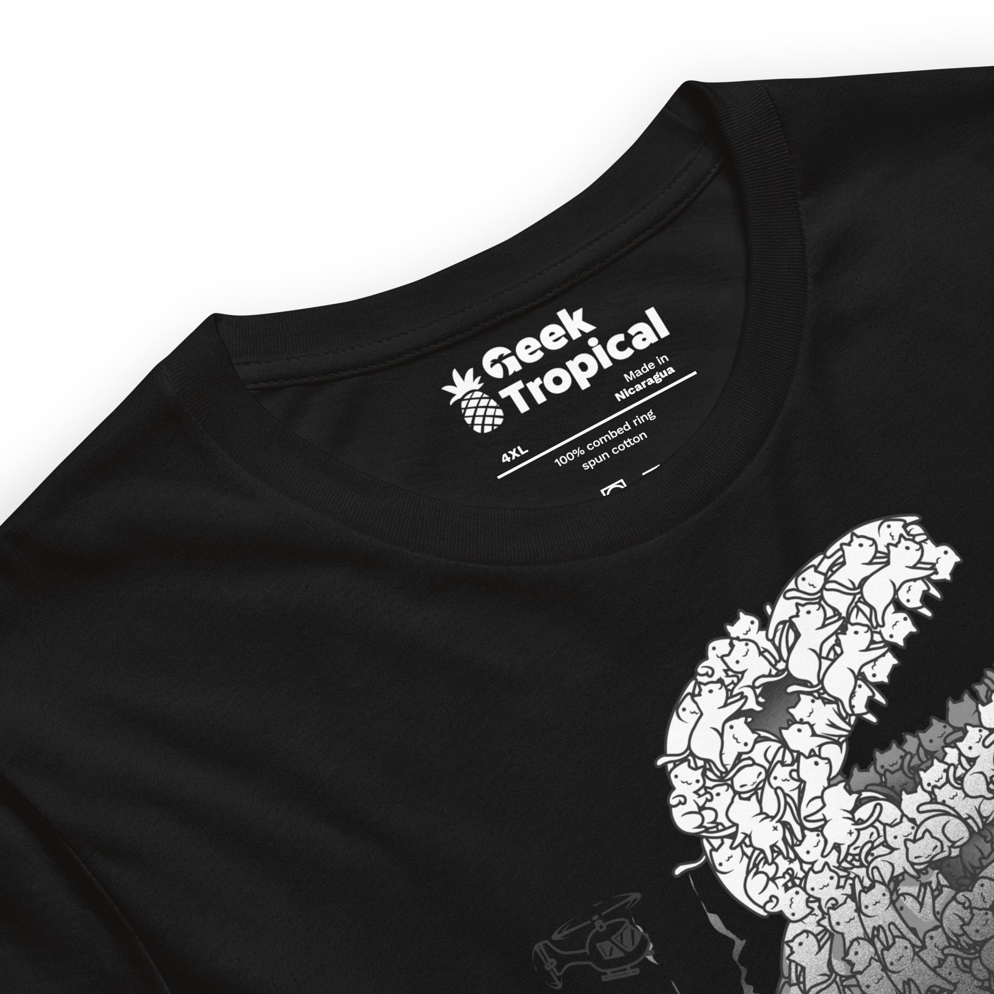 Catzilla T-Shirt Geek Nerd Advertise to Meta Animal Patterns Anime