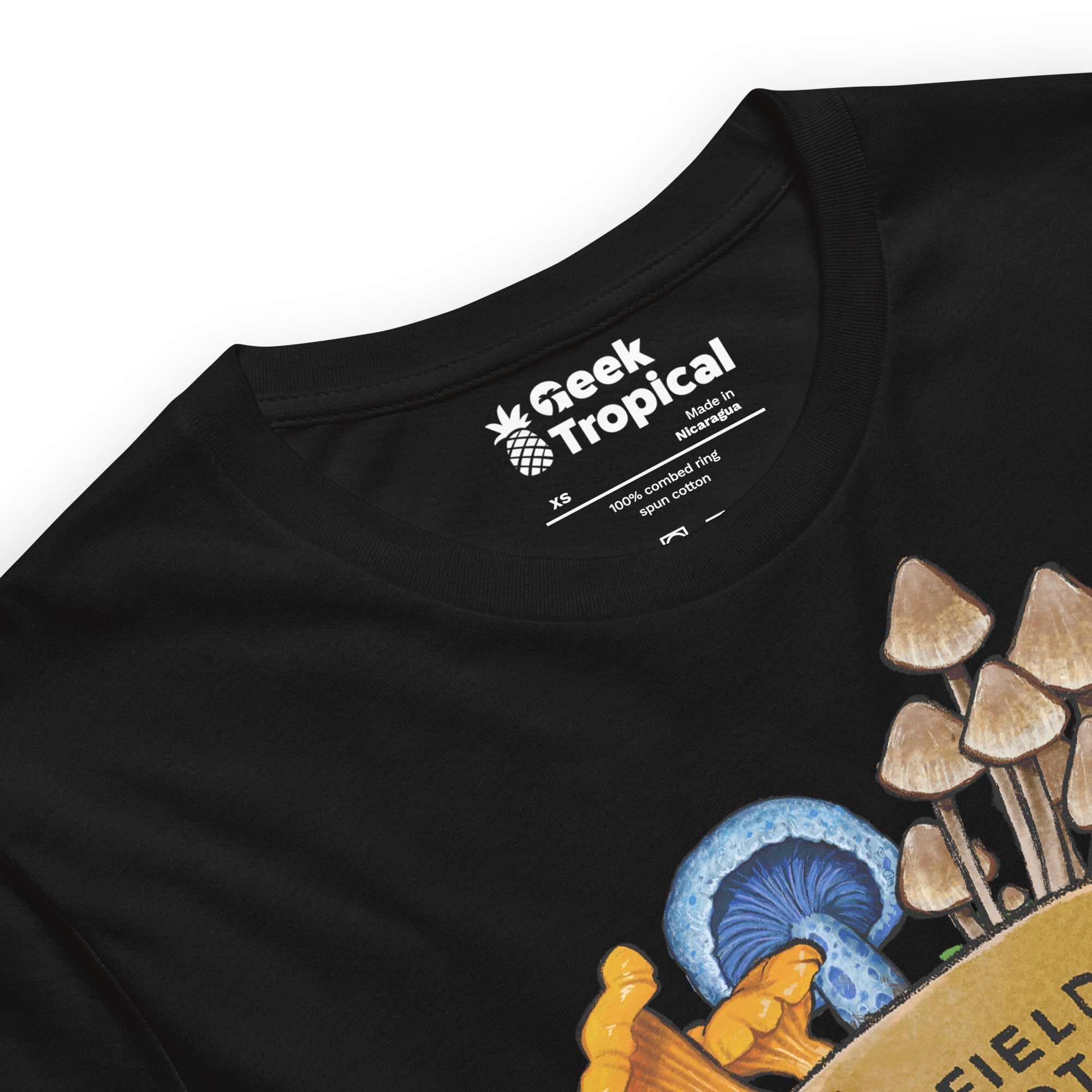 Mushroom Field Notes T-Shirt Geek Nerd Advertise to Meta Botany Print Elle