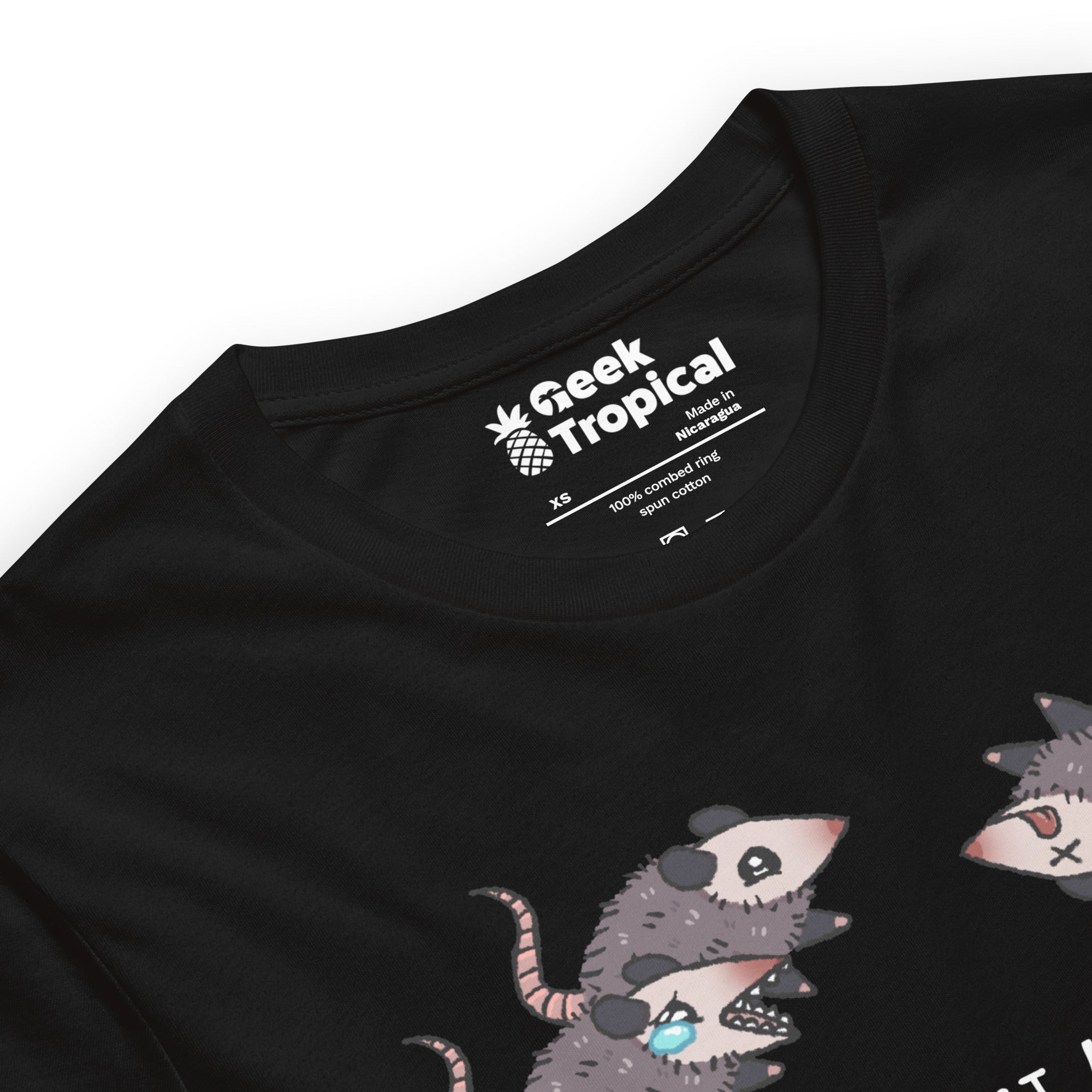It Was Just A Prank Possum T-Shirt Geek Nerd Advertise to Meta Animal Patterns Design by Ardi Tong