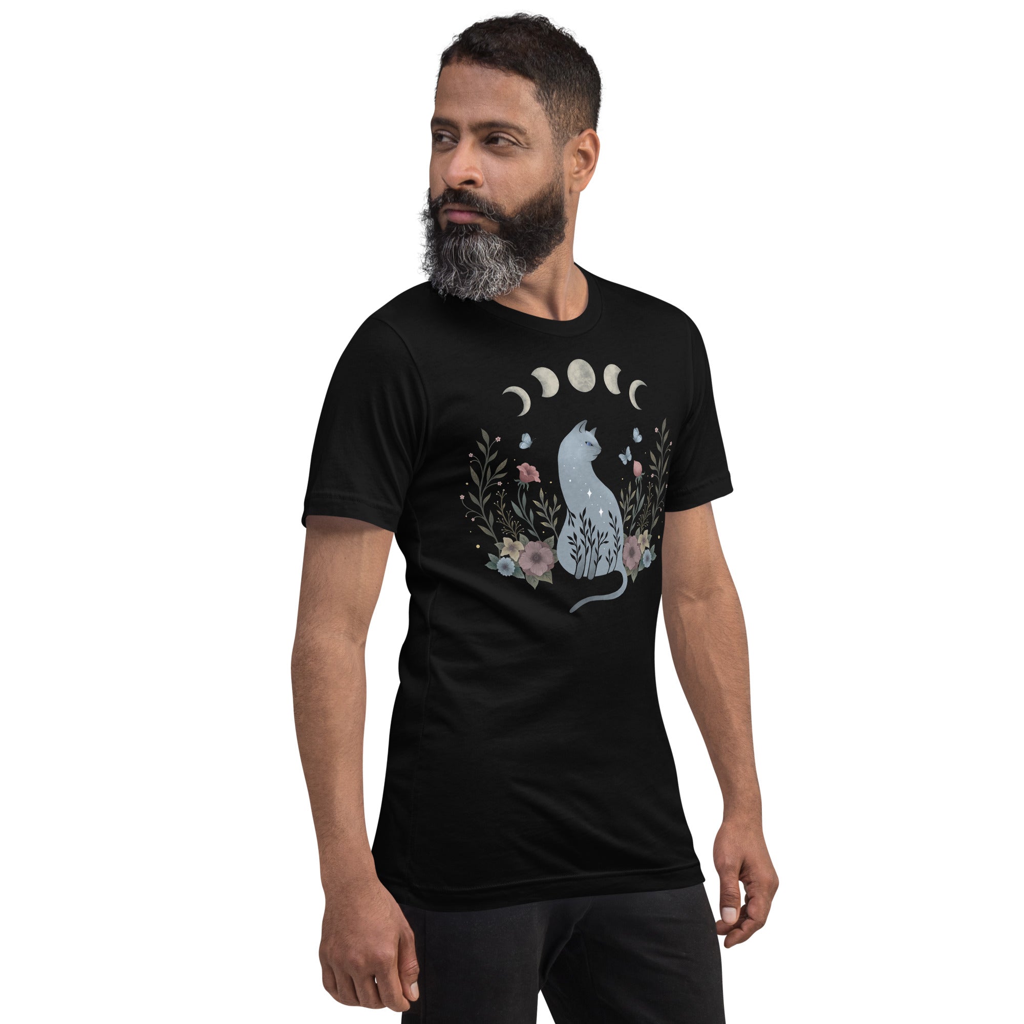 Cat On The Hill T-Shirt Geek Nerd Advertise to Meta Animal Patterns Design by Episodic Drawing