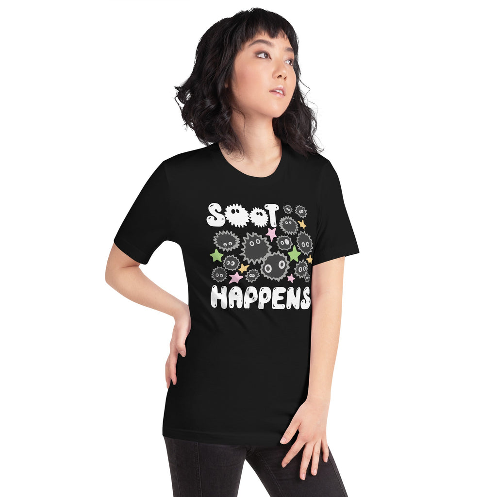 Soot Happens Sootsprites Anime T-Shirt Geek Nerd Advertise to Meta Anime Design by Heather Davenport