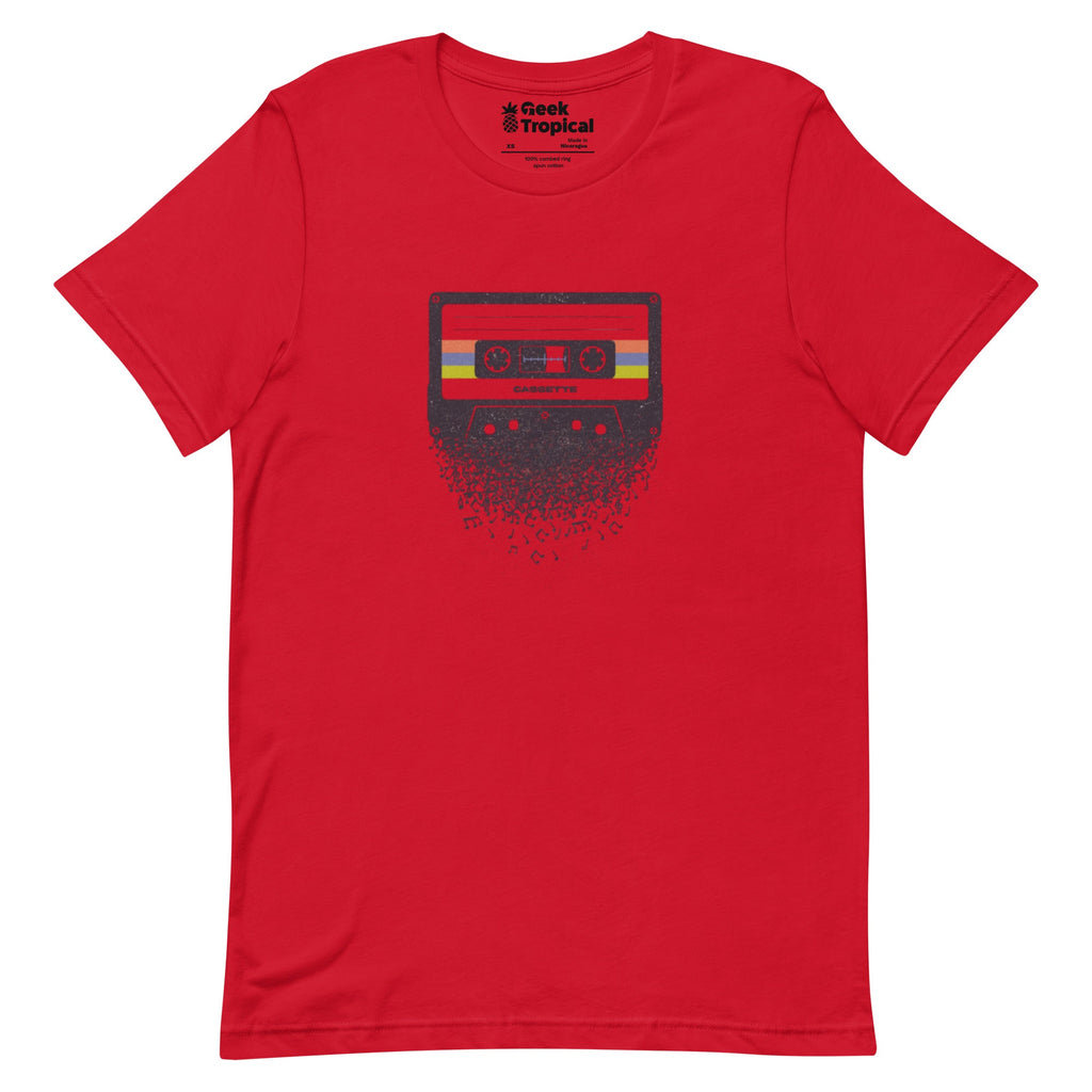 Cassette Musical Notes T-Shirt Geek Nerd Design by Tobe Fonseca FLOW DESC WRITING music print