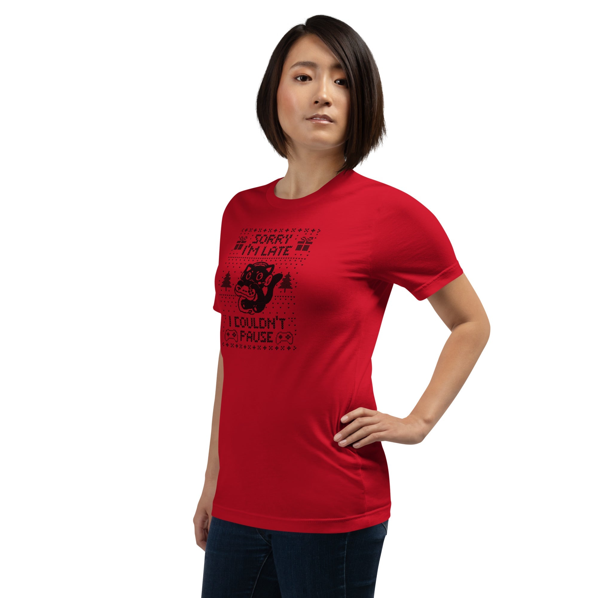 Sorry I'm Late I Couldn't Pause T-Shirt Geek Nerd Advertise to Meta Design by Tobe Fonseca FLOW DESC WRITING