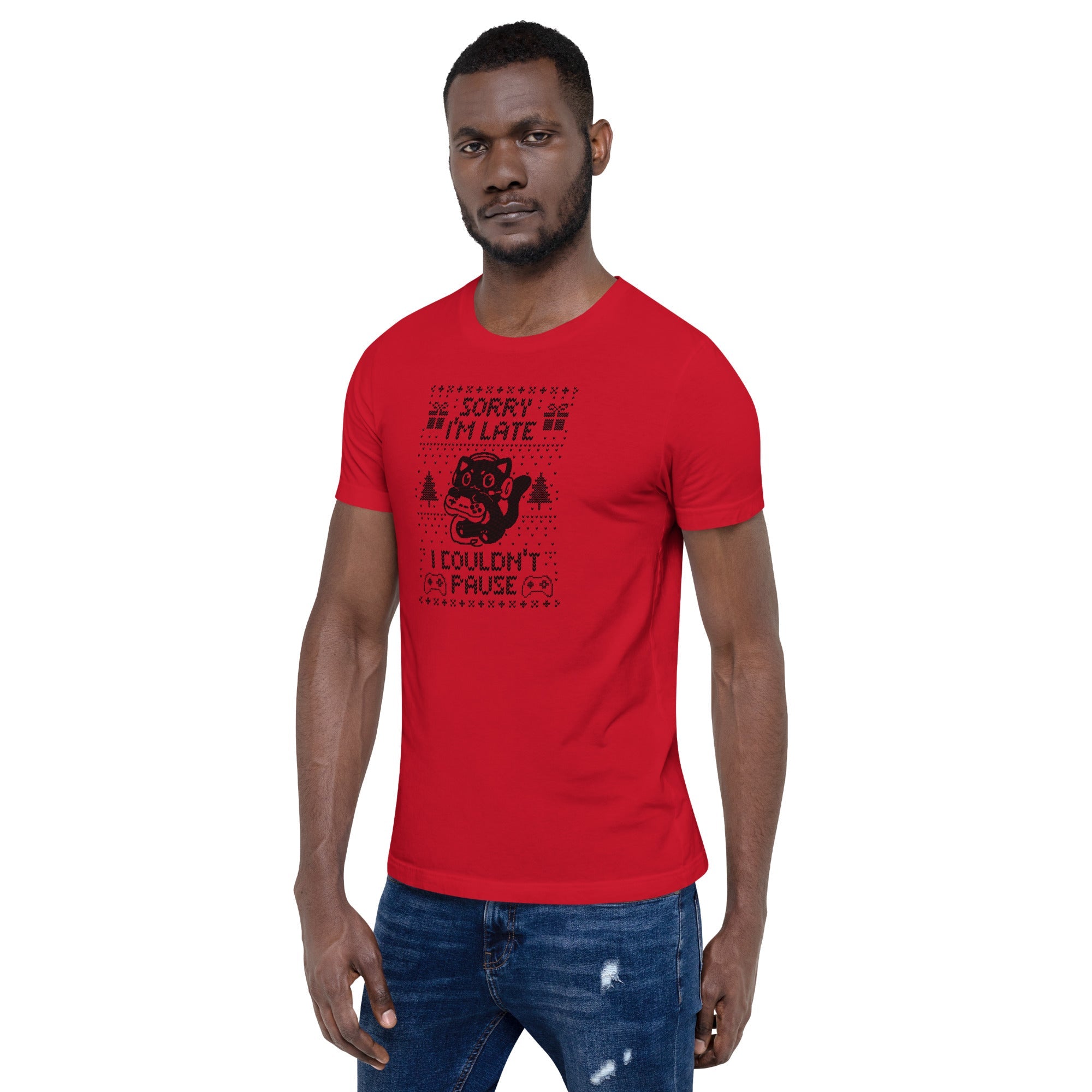 Sorry I'm Late I Couldn't Pause T-Shirt Geek Nerd Advertise to Meta Design by Tobe Fonseca FLOW DESC WRITING