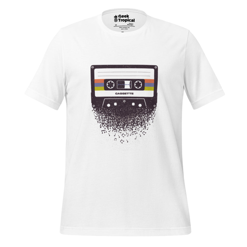 Cassette Musical Notes T-Shirt Geek Nerd Design by Tobe Fonseca FLOW DESC WRITING music print