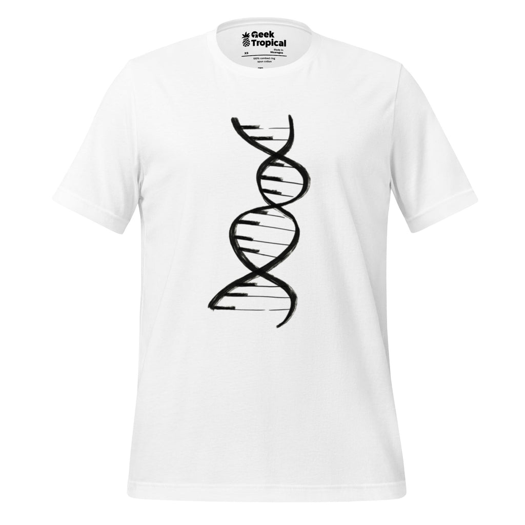 DNA Piano Music T-Shirt Geek Nerd Design by Tobe Fonseca FLOW DESC WRITING music print