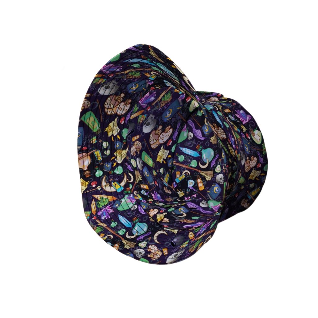 Witches Potion Brew Bucket Hat - M - Grey Stitching - -