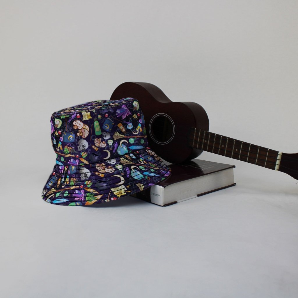 Witches Potion Brew Bucket Hat - M - Grey Stitching - -