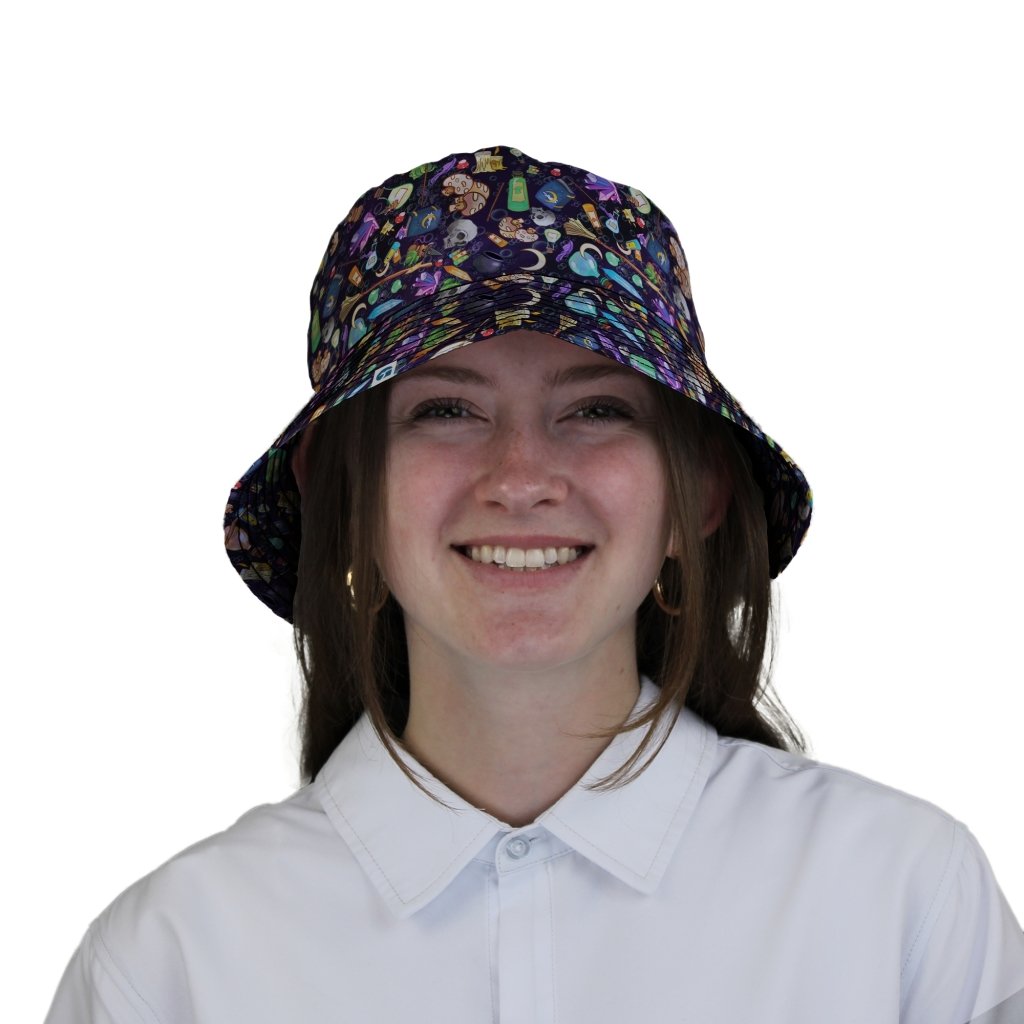 Witches Potion Brew Bucket Hat - M - Grey Stitching - -