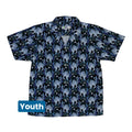 Year of the Tiger Blue Small Youth Hawaiian Shirt Geek Nerd Botany Print Design by Episodic